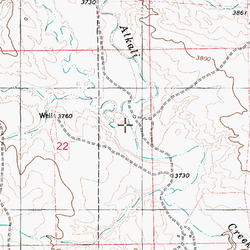 Topographic Map of Buck Camp Creek, WY