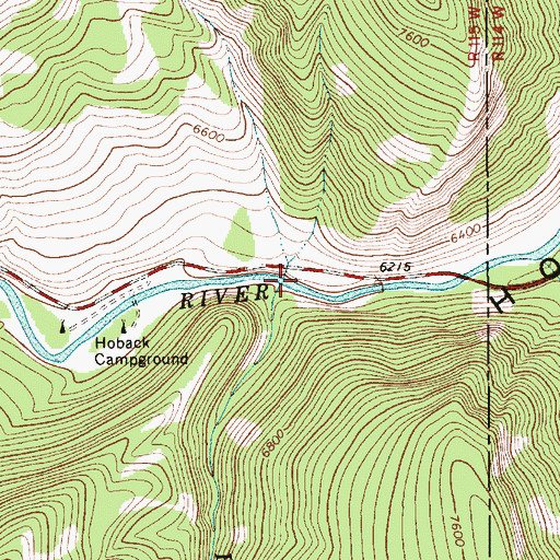 Topographic Map of Buck Creek, WY