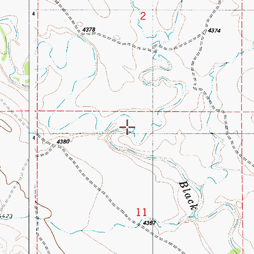 Topographic Map of Buck Creek, WY