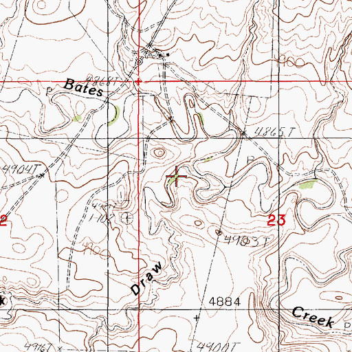 Topographic Map of Buck Draw, WY