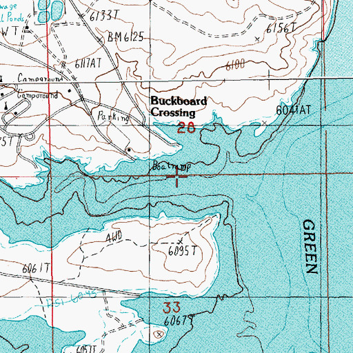 Topographic Map of Buckboard Wash, WY