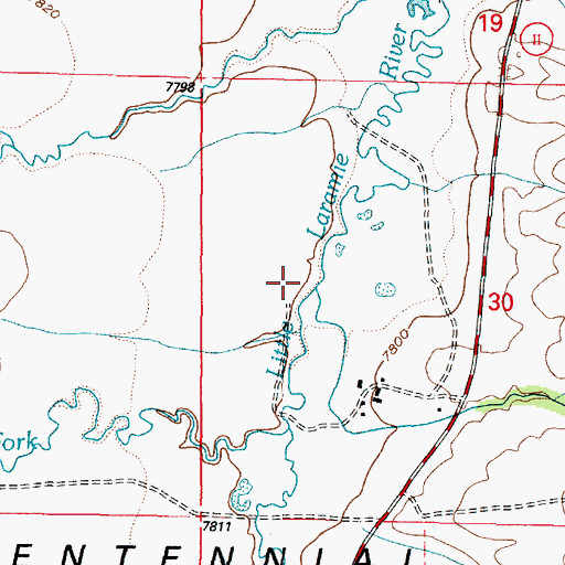 Topographic Map of Buckeye Creek, WY