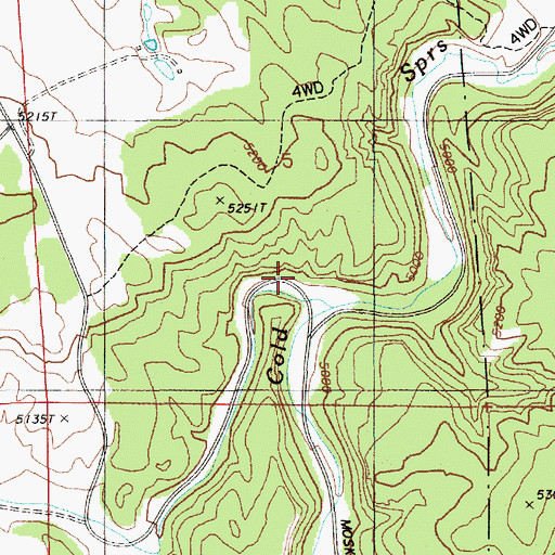Topographic Map of Buckley Canyon, WY
