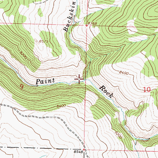 Topographic Map of Buckskin Ed Creek, WY