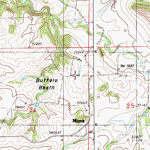 Topographic Map of Buffalo Basin, WY