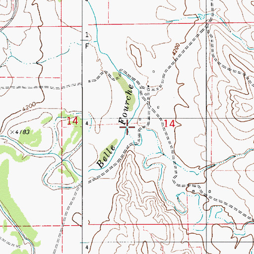 Topographic Map of Buffalo Creek, WY