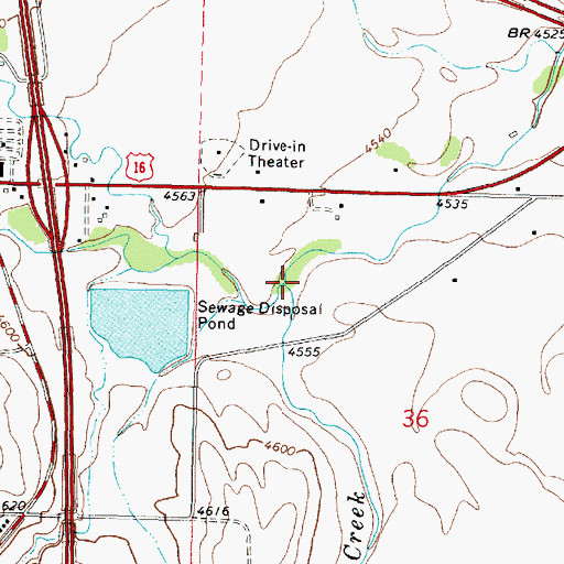 Topographic Map of Bull Creek, WY