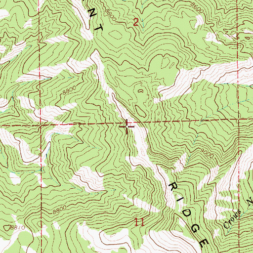 Topographic Map of Burnt Ridge, WY