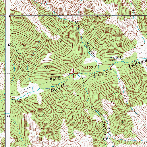 Topographic Map of Burnt Timber Canyon, WY