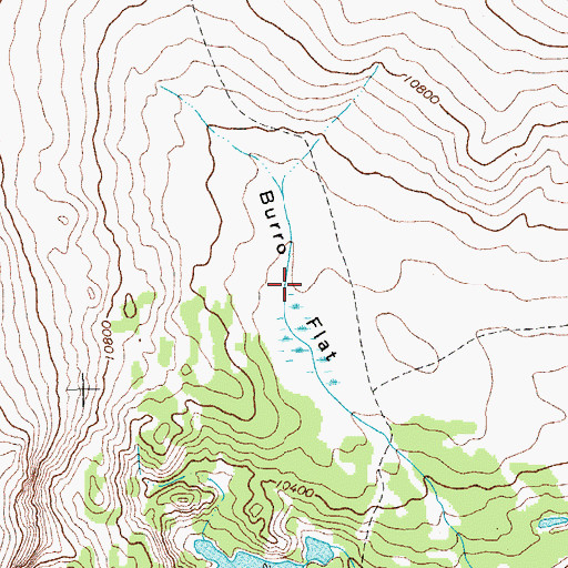 Topographic Map of Burro Flat, WY