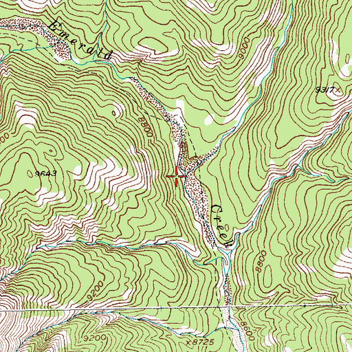 Topographic Map of Burwell Creek, WY