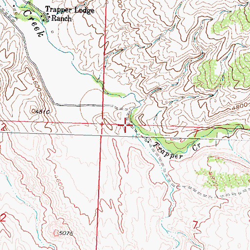 Topographic Map of Bush Creek, WY