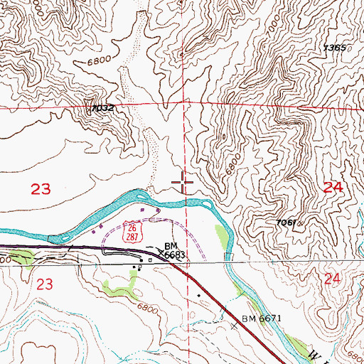 Topographic Map of Byrd Draw, WY