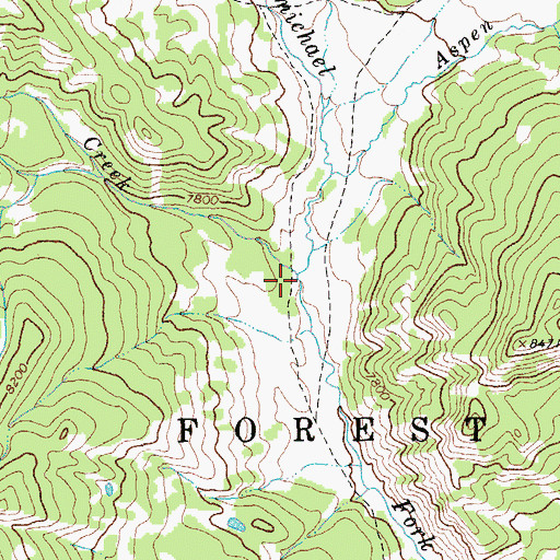 Topographic Map of Cabin Creek, WY