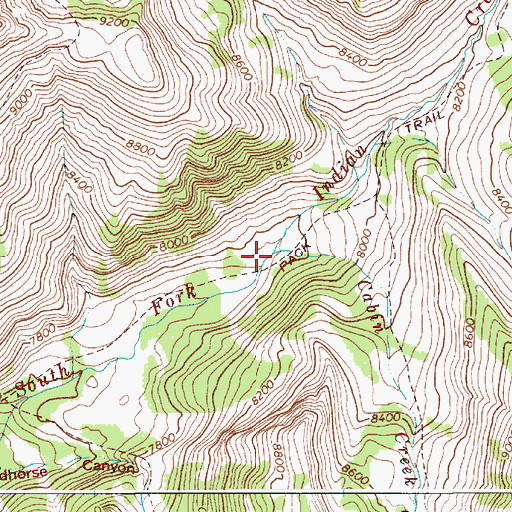 Topographic Map of Cabin Creek, WY