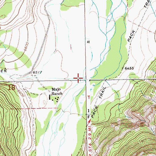Topographic Map of Cabin Creek, WY