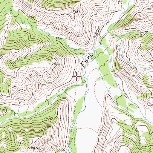 Topographic Map of Cabin Creek, WY