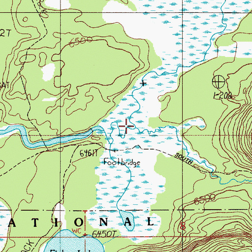 Topographic Map of Calf Creek, WY
