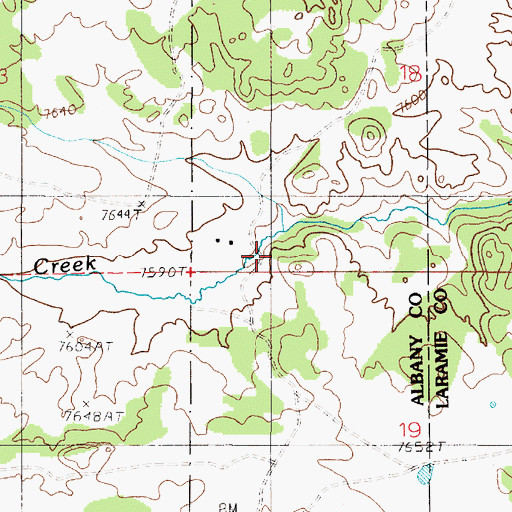 Topographic Map of Cameron Ranch, WY