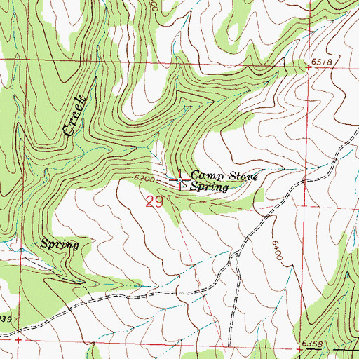 Topographic Map of Camp Stove Spring, WY