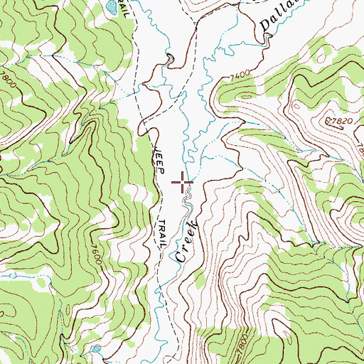 Topographic Map of Carmichael Fork, WY