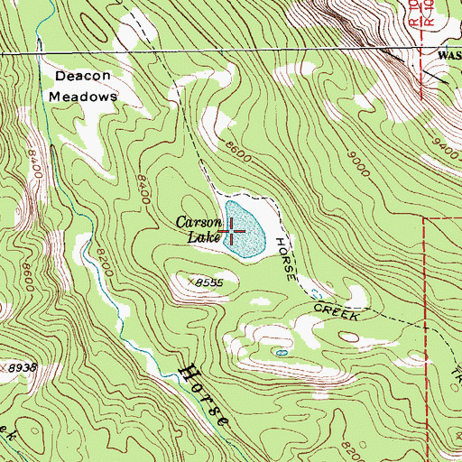 Topographic Map of Carson Lake, WY