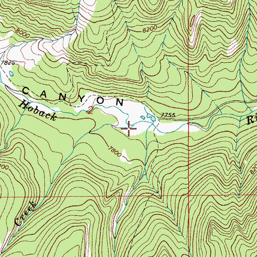 Topographic Map of Cascade Creek, WY