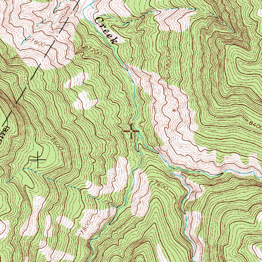 Topographic Map of Castle Creek, WY