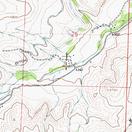Topographic Map of Cave Creek, WY