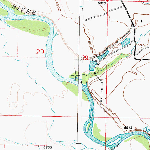 Topographic Map of Cedar Creek, WY