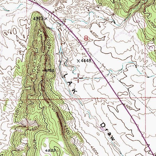 Topographic Map of Cedar Draw, WY