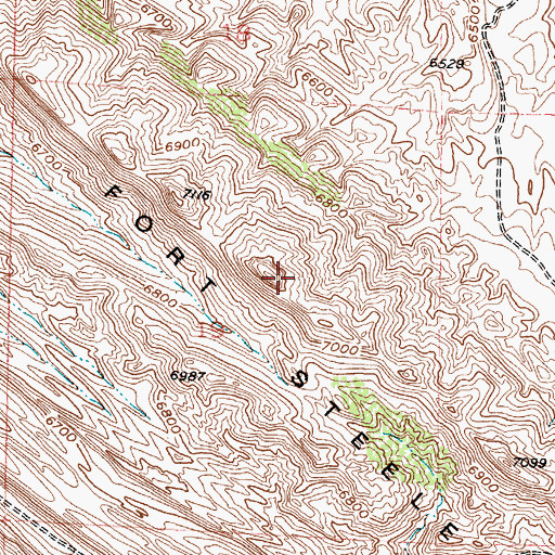 Topographic Map of Cedar Ridge, WY