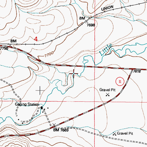 Topographic Map of Centennial Valley, WY