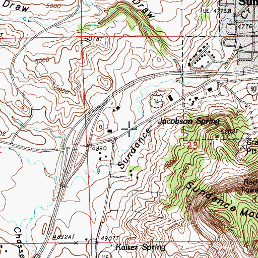 Topographic Map of Chassell Creek, WY
