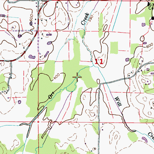 Topographic Map of Jones Creek, AL