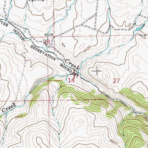 Topographic Map of Cherry Creek, WY