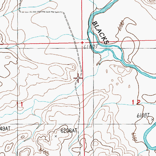 Topographic Map of Chicken Draw, WY
