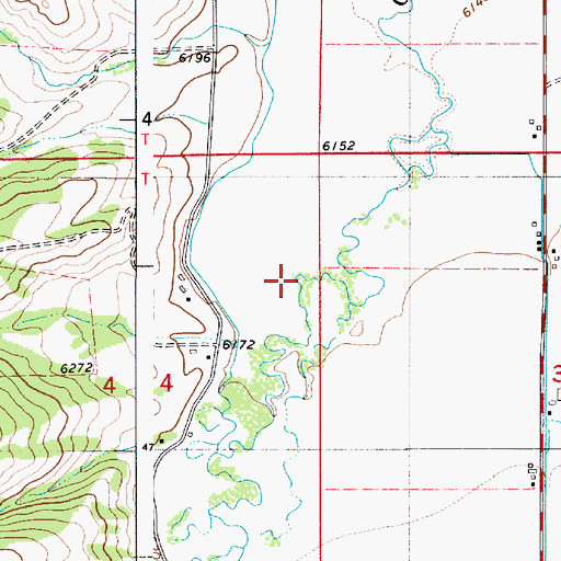 Topographic Map of Child Creek, WY