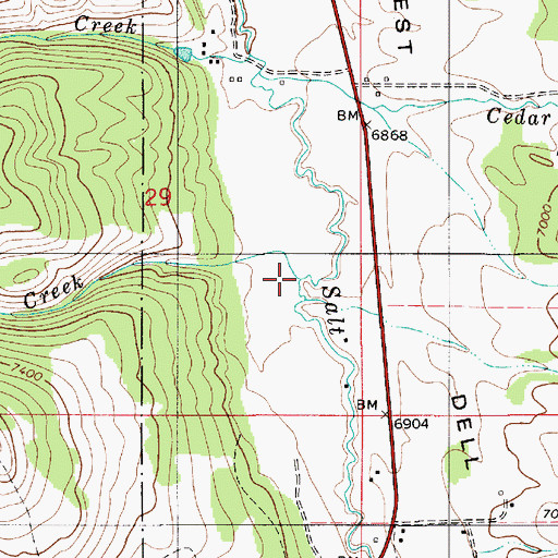 Topographic Map of Christopherson Creek, WY