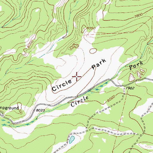 Topographic Map of Circle Park, WY