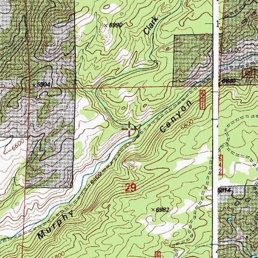Topographic Map of Clark Draw, WY