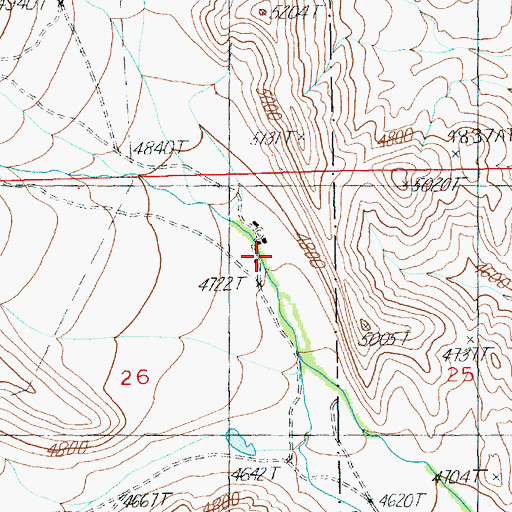 Topographic Map of Clark Ranch, WY