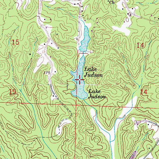 Topographic Map of Lake Judson, AL