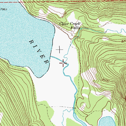 Topographic Map of Clear Creek, WY