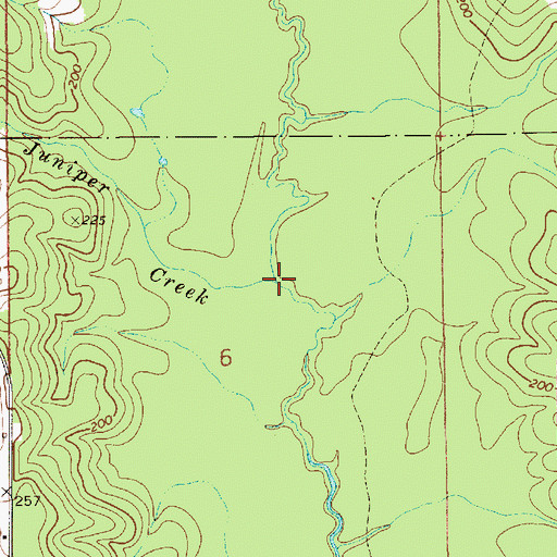 Topographic Map of Juniper Creek, AL