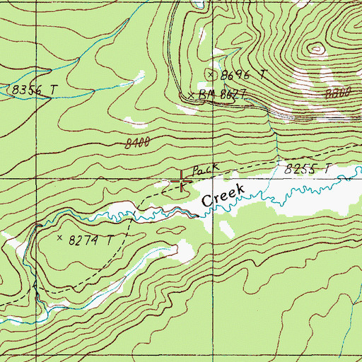 Topographic Map of Clear Creek Trail, WY