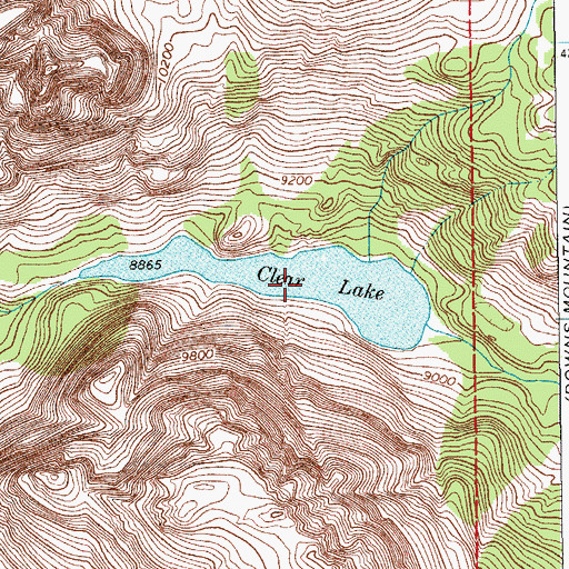 Topographic Map of Clear Lake, WY