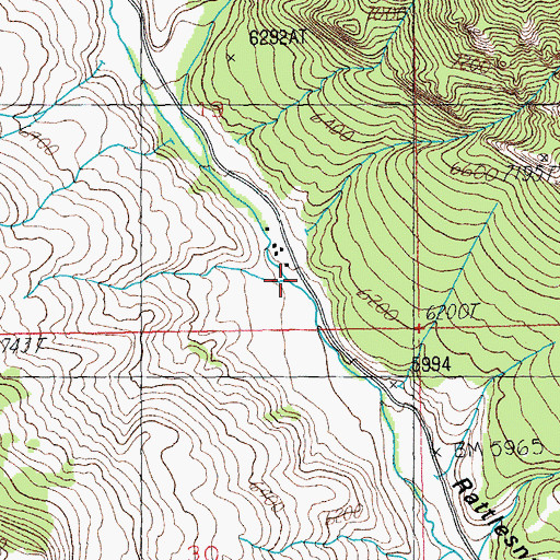 Topographic Map of Cles Ranch, WY