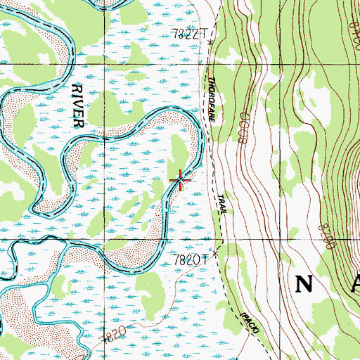 Topographic Map of Cliff Creek, WY