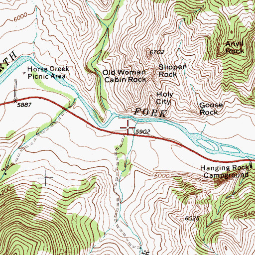 Topographic Map of Clocktower Creek, WY